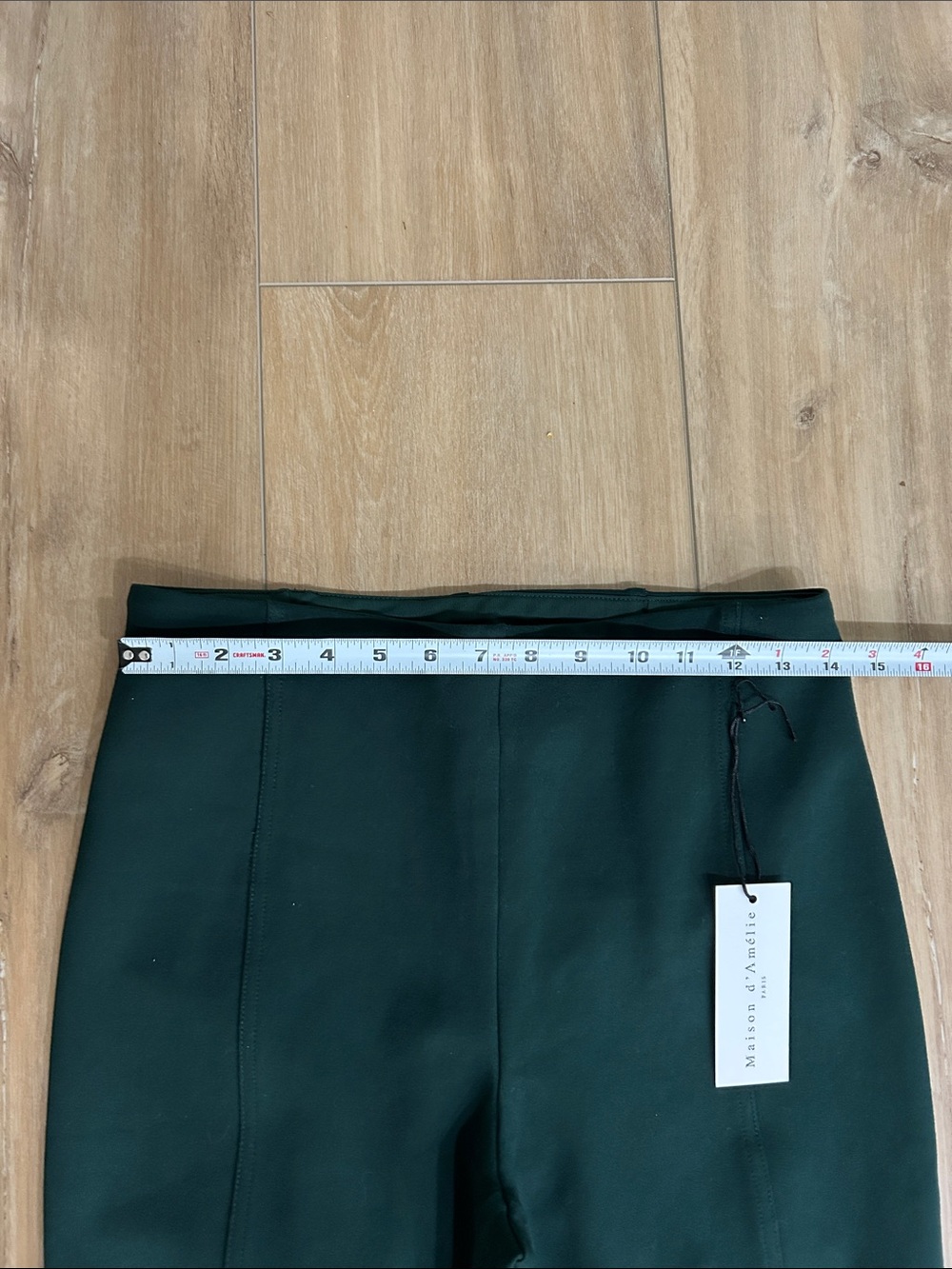 NWT - MAISON D’ AMÉLIE Ponte Pants in Forest Green - Picture 6 of 9